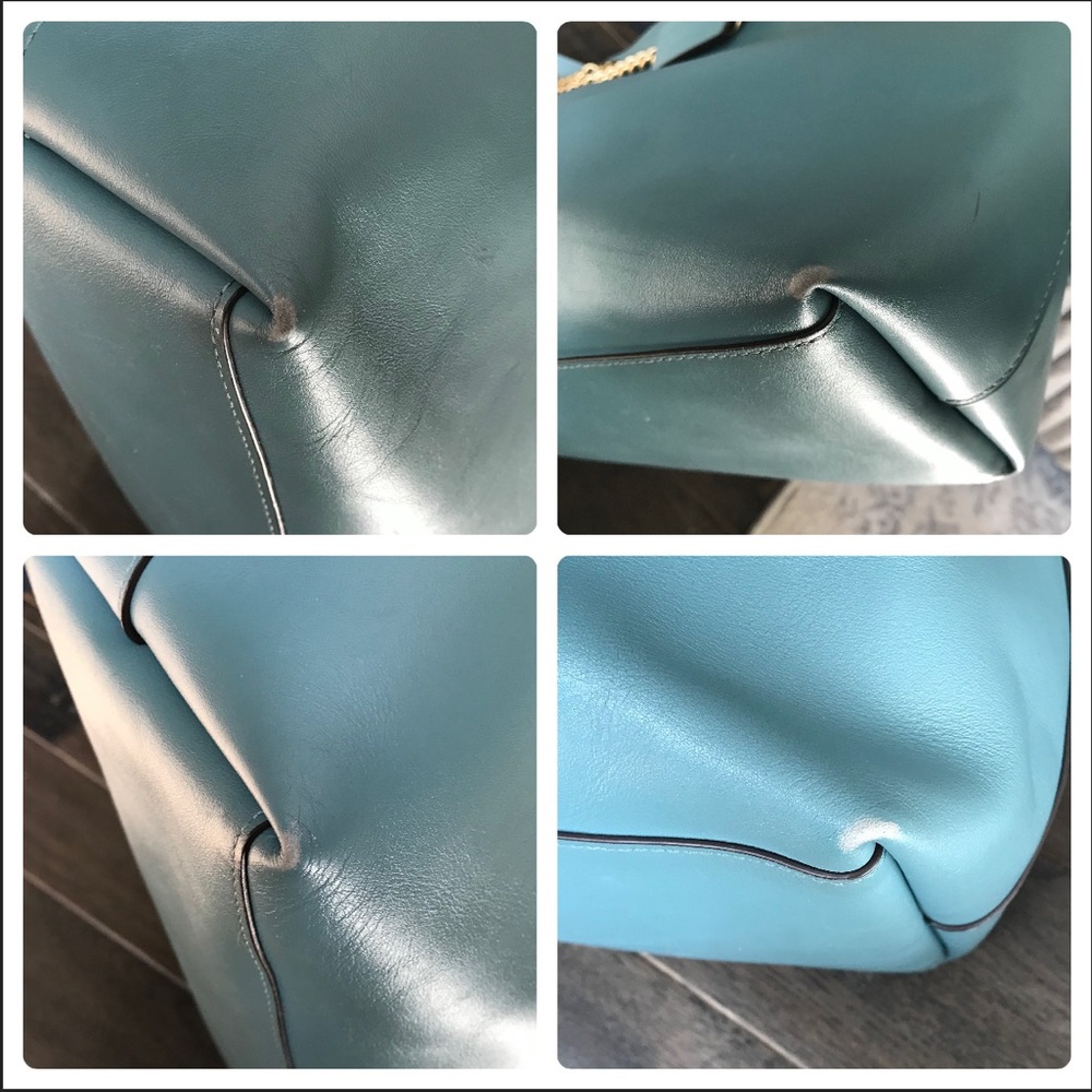 Coach Signature Chain Central Leather Tote, - Picture 14 of 16